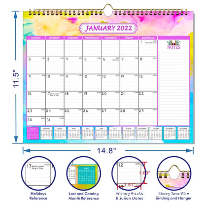 Customized Monthly Wall Calendar For Planning & Organizing