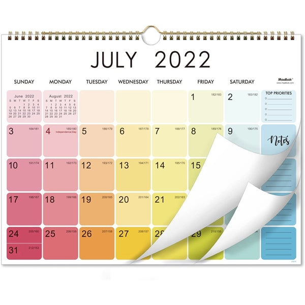 Customized Monthly Wall Calendar For Planning & Organizing