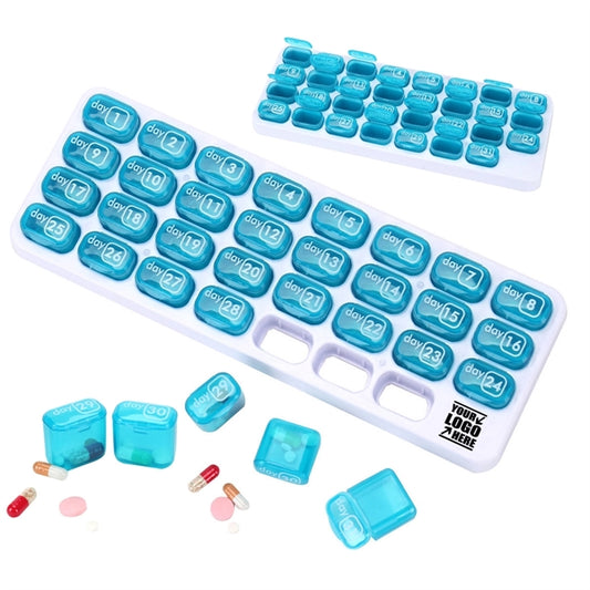 31 Day Pill Organizer With Daily Portable Pop-Out Pods