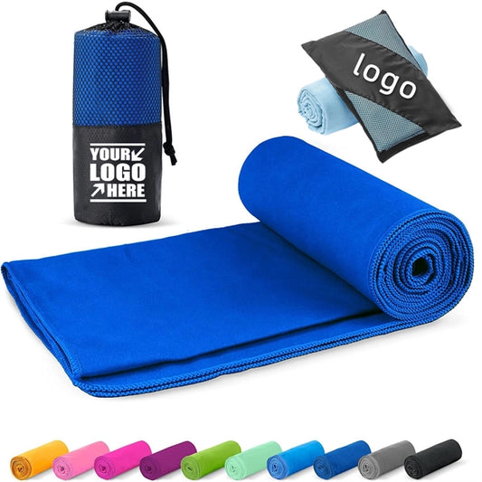 Soft Microfiber Camping Towel With Mesh Bag