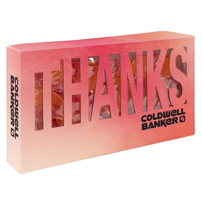 Thanks Die Cut Box with Sour Peachy Hearts
