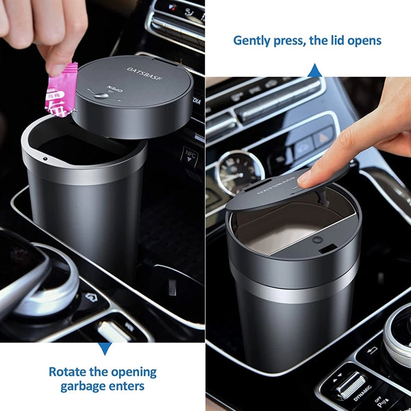 2 In 1 Car Ashtray Cup Holder Trash Can With Bags