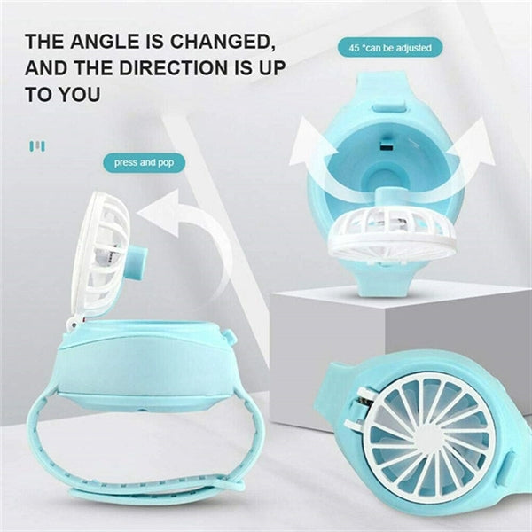 Watch Mini Handheld Portable Fan Comfortable Wrist Strap