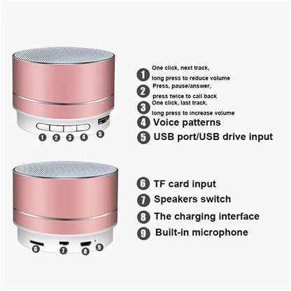Portable Bluetooth-Compatible 4.2 Memory Card Speaker