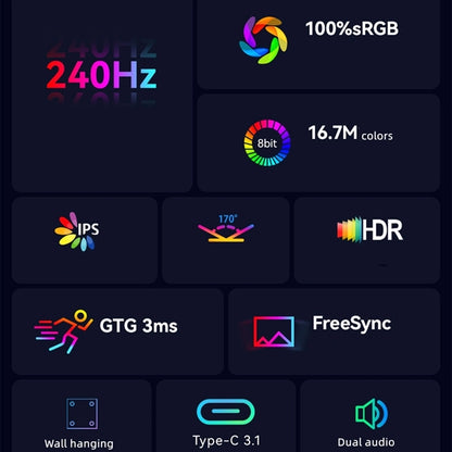 17.3" 1080P 240Hz Portable Gaming Monitor