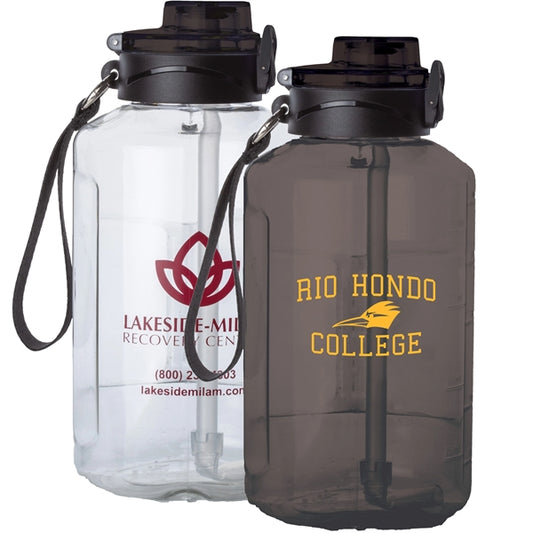 Hydrate - 40 oz Plastic Gym Bottle with Easy-Chug Handle