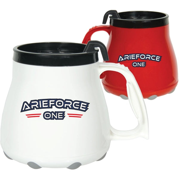16 Oz. Mug W/ Special Rubber Grip Base & Slider Lid