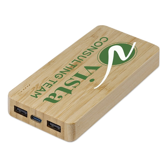 Bay Street Bamboo Wireless Power Bank 10000