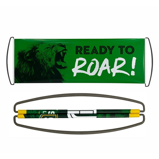 27.6"Lx9.5"W Retractable Handheld Blank Banner