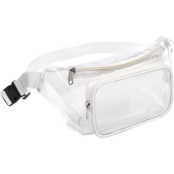 Rock'it 3-Day Clear Fanny Pack w/ Three Zipper Pockets