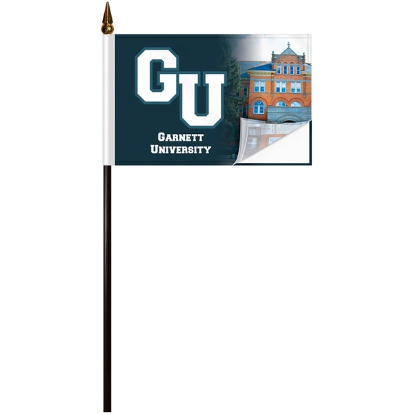 4" x 6" Stick Flag with Plastic Liner