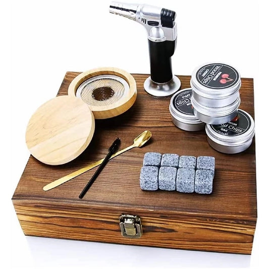 Cocktail Smoker Kit with Torch Whiskey with Ice Wine Stone
