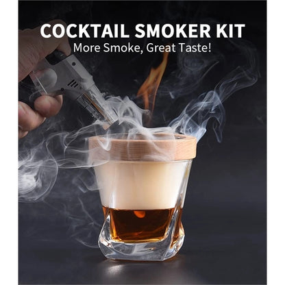 Cocktail Smoker Kit with Torch Whiskey with Ice Wine Stone