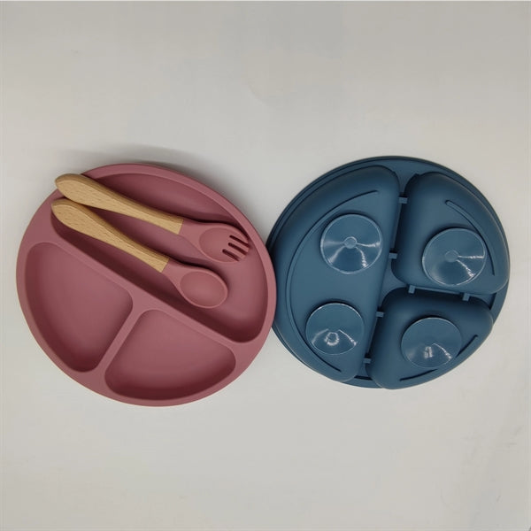 Suction Plates With Lids For Baby