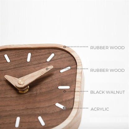 Black Walnut Wood Clock
