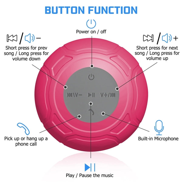 Waterproof Bluetooth Shower Speaker