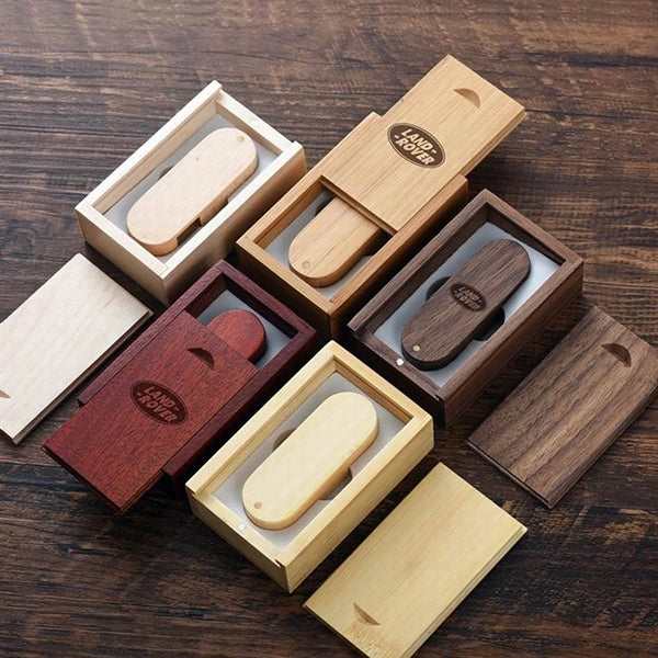 Wooden Usb Flash Drive With Gift Case