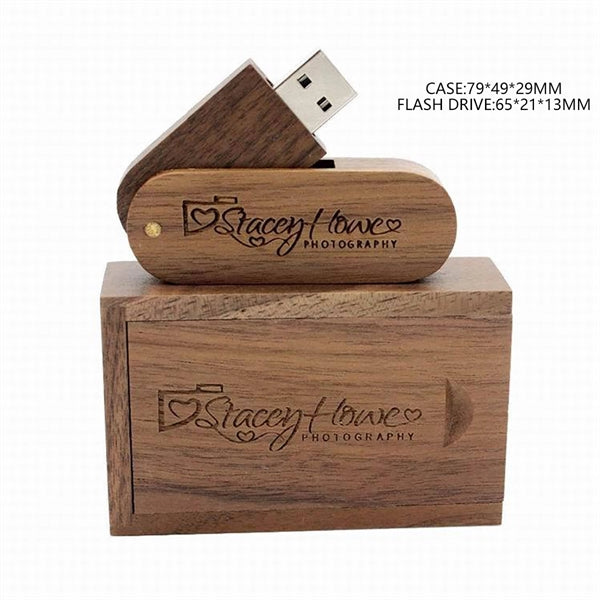 Wooden Usb Flash Drive With Gift Case