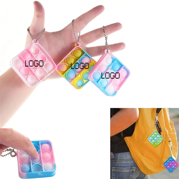 Pop It Fidget Toy with Chain
