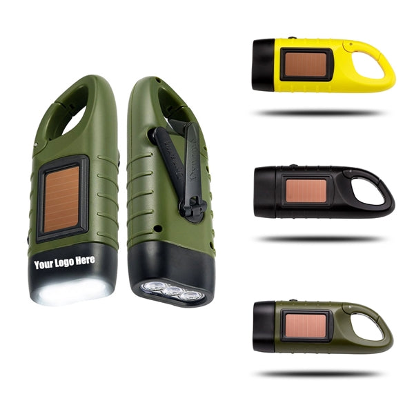 Hand Crank Solar Powered Flashlight
