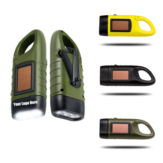 Hand Crank Solar Powered Flashlight
