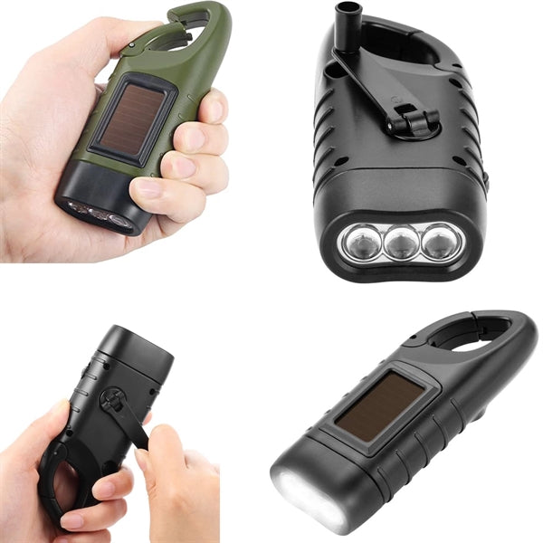 Hand Crank Solar Powered Flashlight