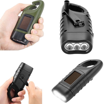 Hand Crank Solar Powered Flashlight