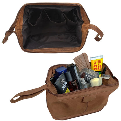 Leather Travel Cosmetic Bag