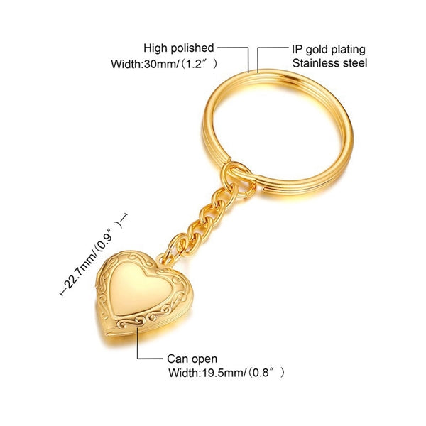 Golden Heart Shape Locket Necklace Pendant