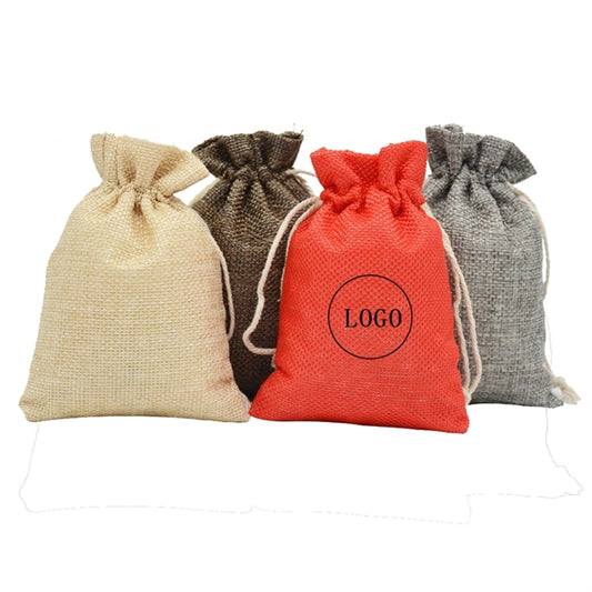 Linen gift storage Drawstring bag