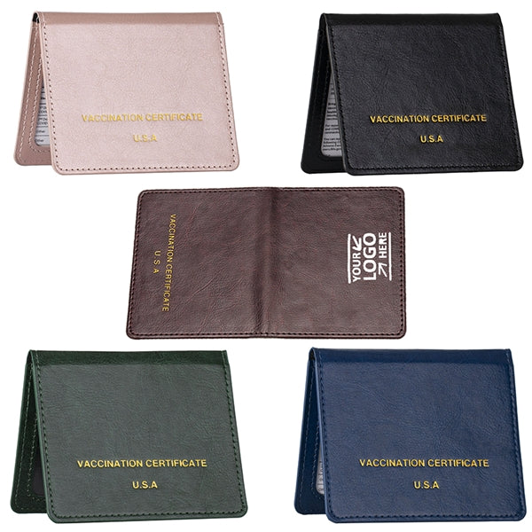 PU Leather Vaccination Card Protector