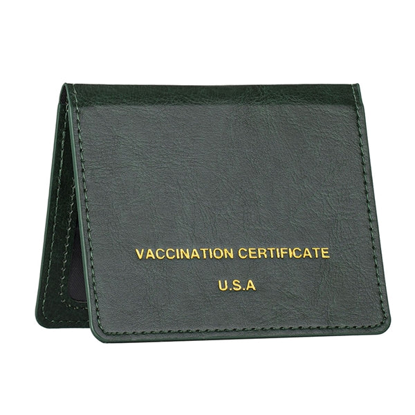 PU Leather Vaccination Card Protector