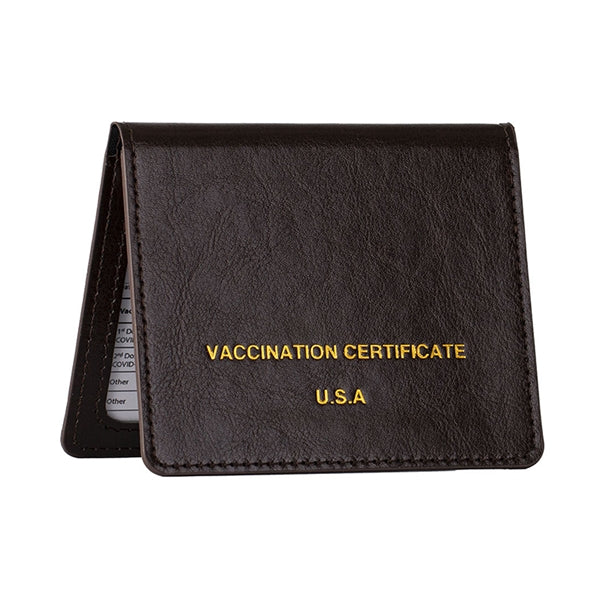 PU Leather Vaccination Card Protector