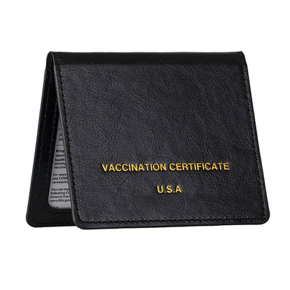 PU Leather Vaccination Card Protector