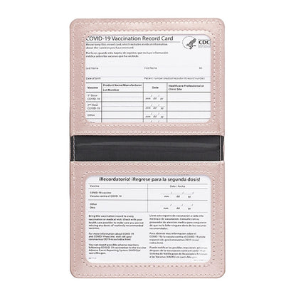 PU Leather Vaccination Card Protector