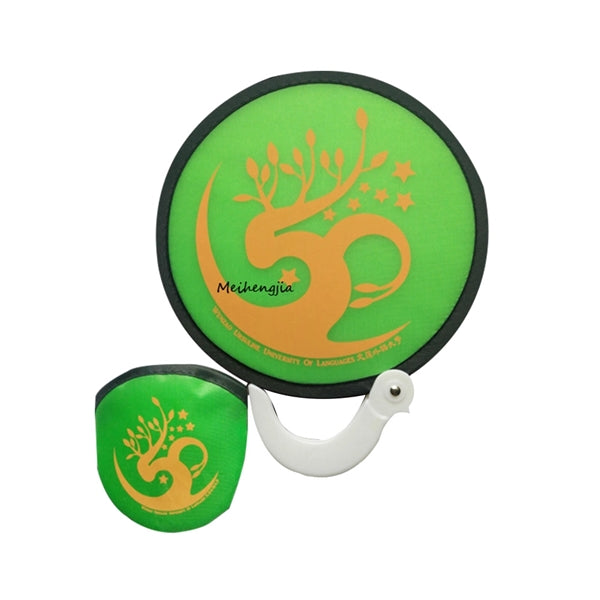 Flying Disc Folding Fan with handle