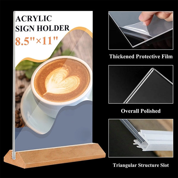 Acrylic Sign Holder 8.5 X 11In