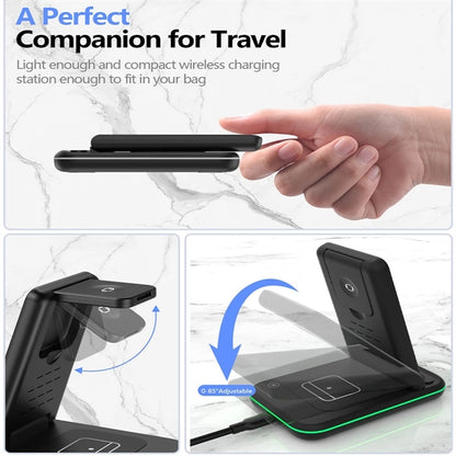 Foldable 3-in-1 Wireless Charging Station