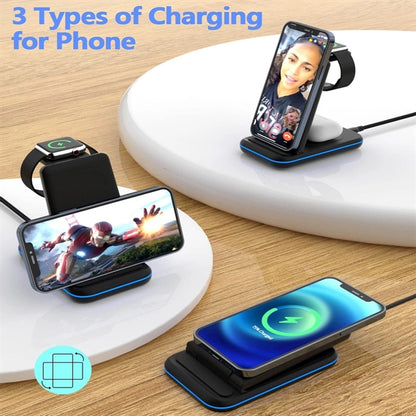 Foldable 3-in-1 Wireless Charging Station