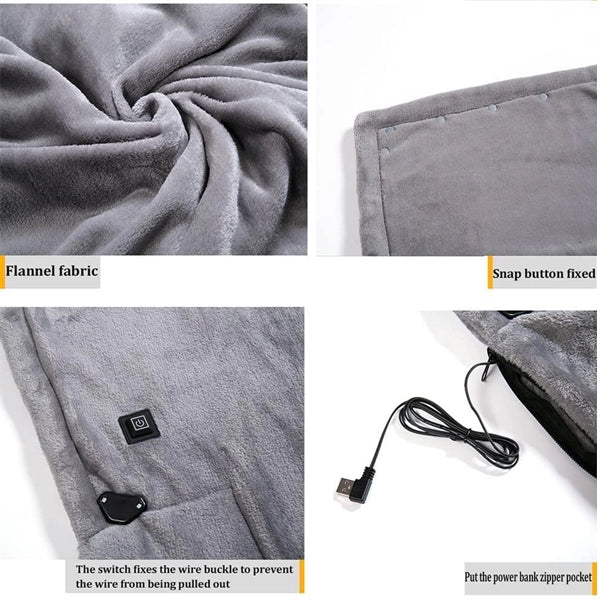 USB Heated Fleece Blanket