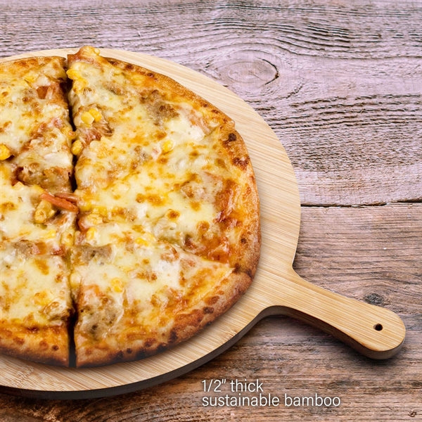 15-Inch Round Bamboo Pizza Cutting Board