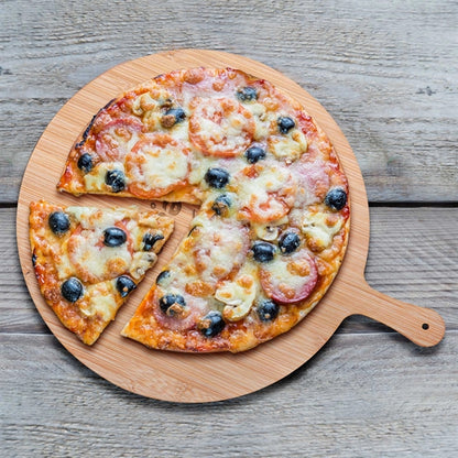 15-Inch Round Bamboo Pizza Cutting Board