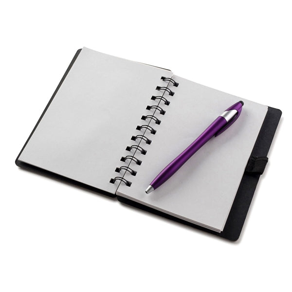 Black Cardboard Paper Journal Notebook Pen