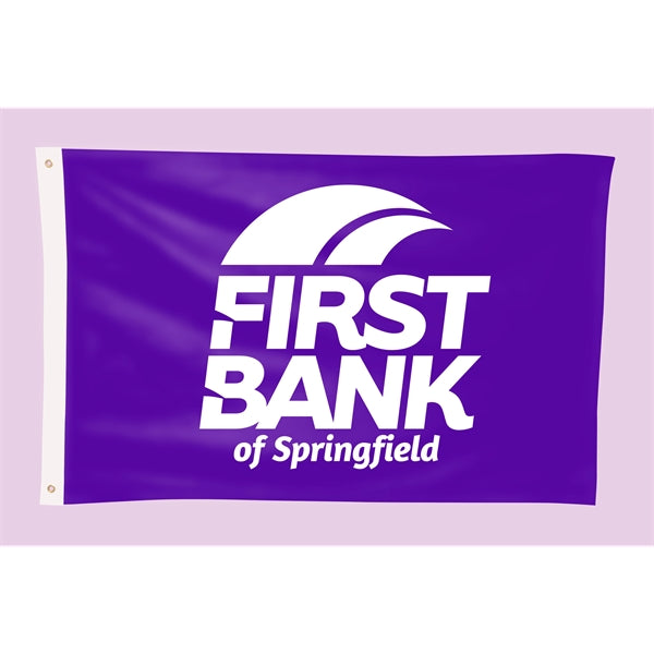3' H x 5' W Team Flag SINGLE SIDE