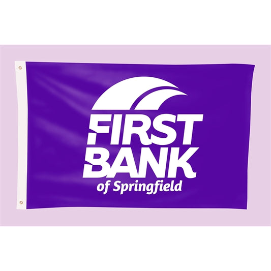3' H x 5' W Team Flag SINGLE SIDE