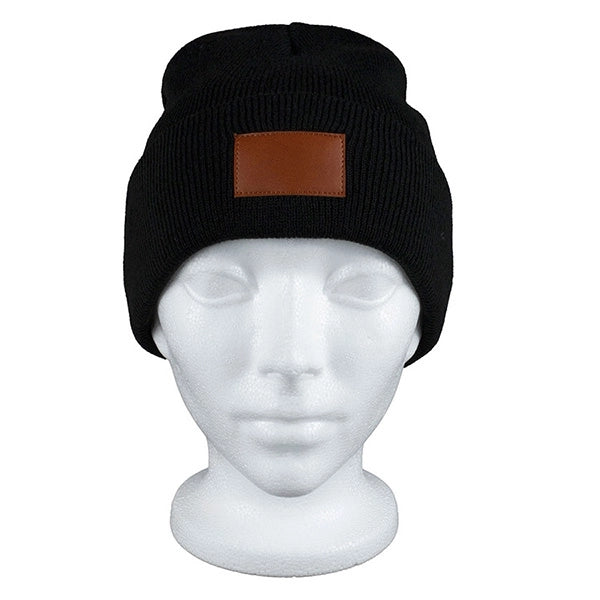 TIBURON Fashion and Performance Knit Cuffed Beanie w/ Patch