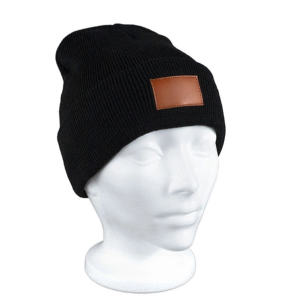 TIBURON Fashion and Performance Knit Cuffed Beanie w/ Patch