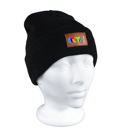 TIBURON Fashion and Performance Knit Cuffed Beanie w/ Patch