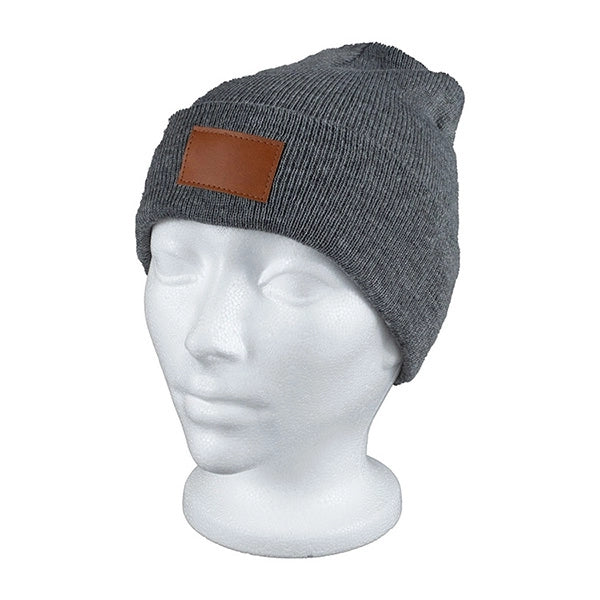 TIBURON Fashion and Performance Knit Cuffed Beanie w/ Patch