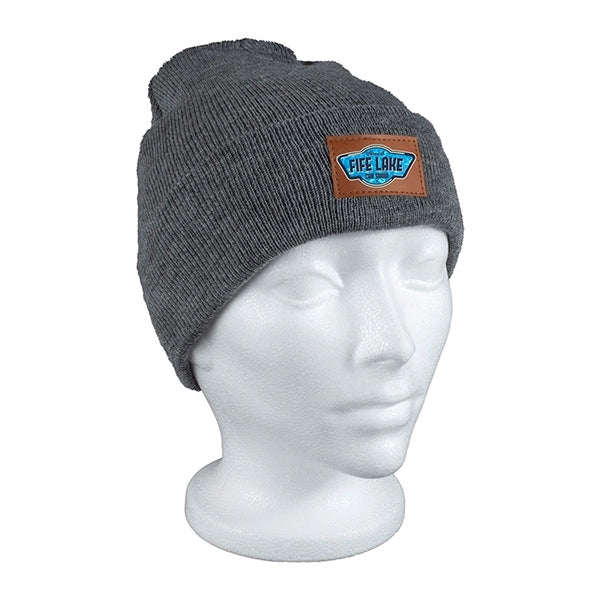 TIBURON Fashion and Performance Knit Cuffed Beanie w/ Patch